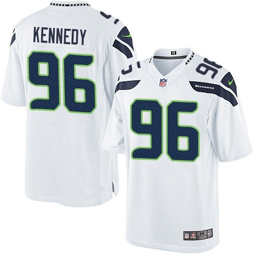 Men's Limited Cortez Kennedy Nike Jersey White Road - #96 NFL Seattle Seahawks